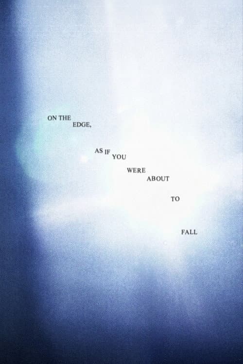 On the edge, as if you were about to fall